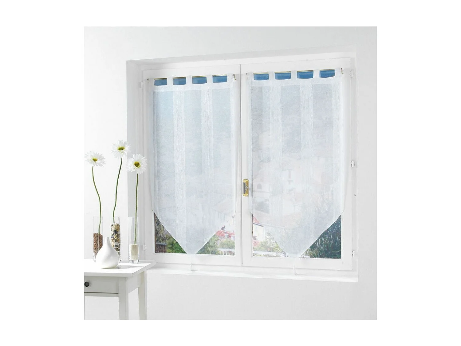 Paire de Voilages "Salina" 60x160cm Blanc