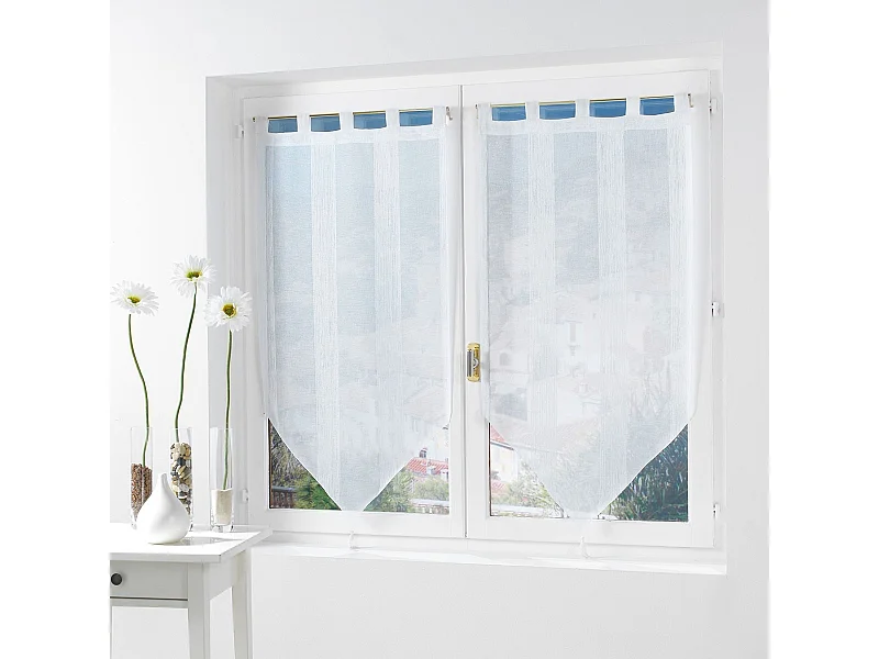 Paire de Voilages "Salina" 60x160cm Blanc