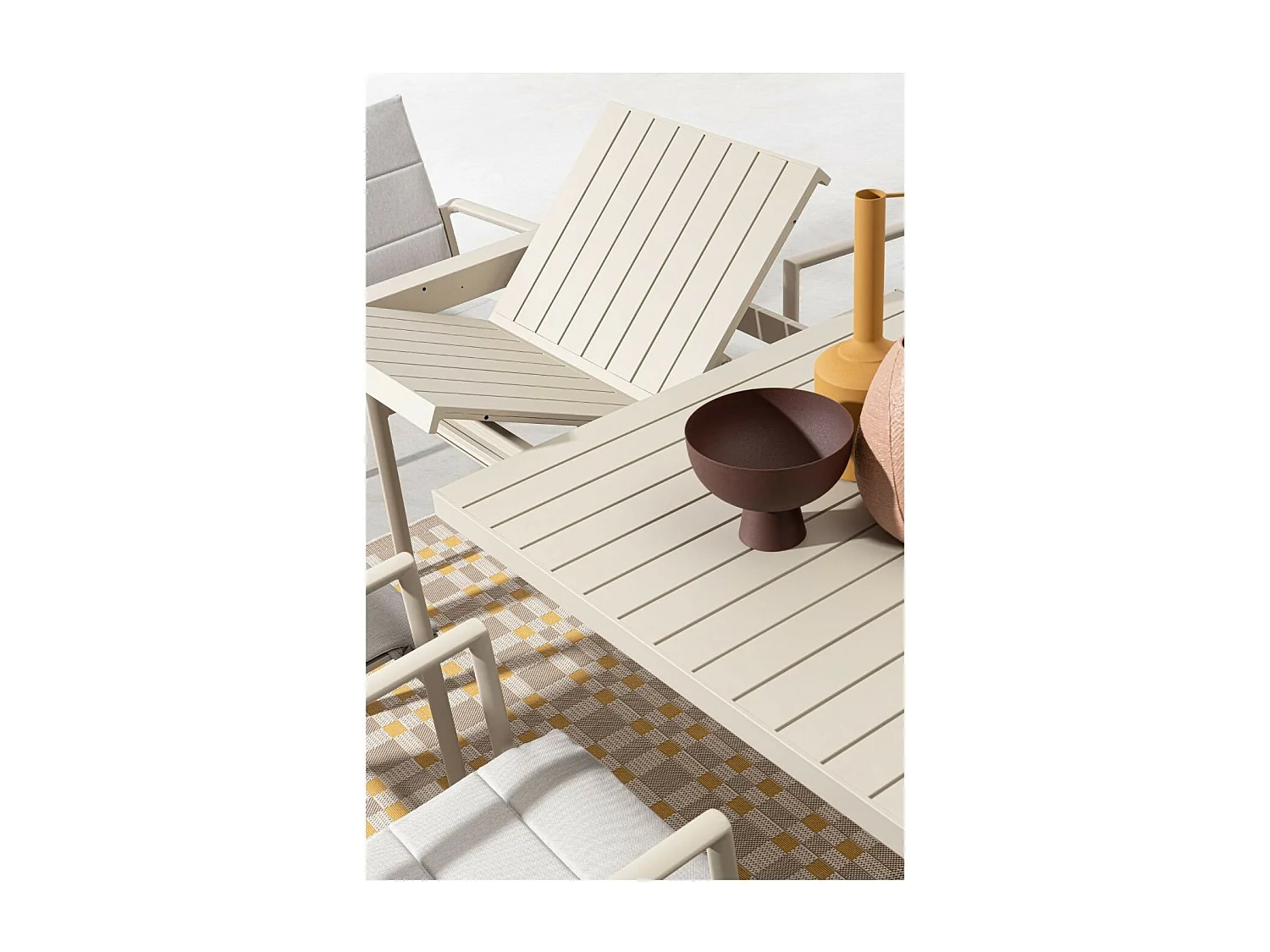 Table de jardin  carrée extensible en métal L97/149 - AVIGNON