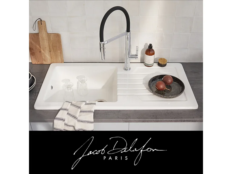 Evier à encastrer 1 bac JACOB DELAFON Gaspard