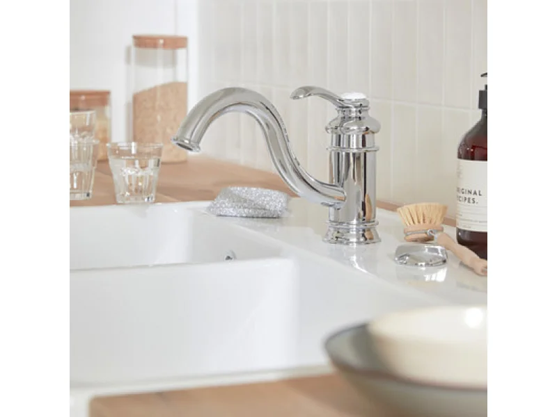 Evier à encastrer 1 bac JACOB DELAFON Gaspard + robinet cuisine Fairfax