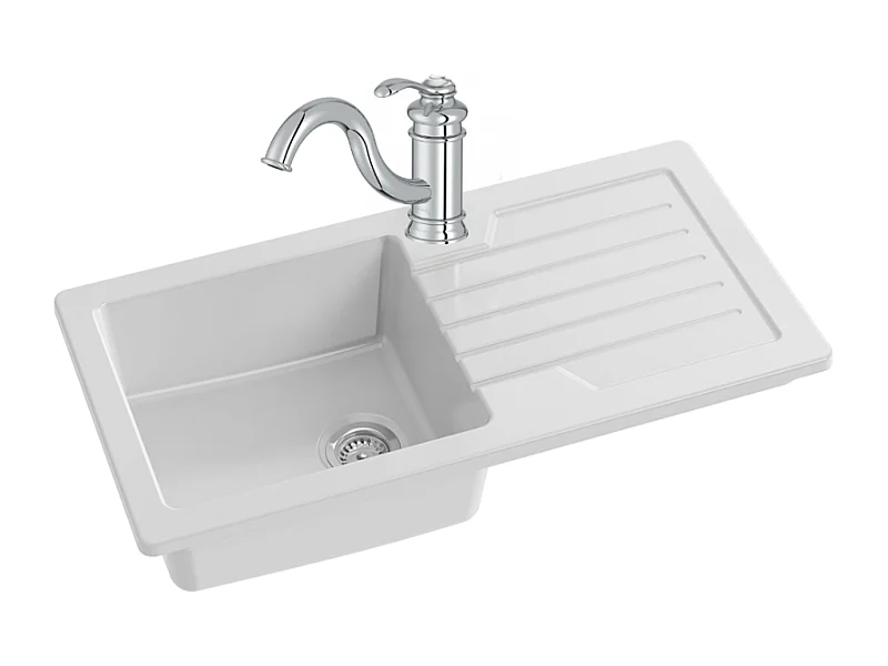 Evier à encastrer 1 bac JACOB DELAFON Gaspard + robinet cuisine Fairfax