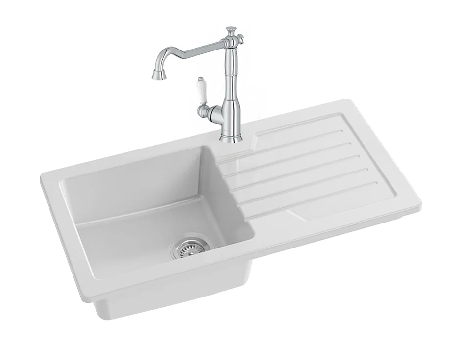 Evier à encastrer 1 bac JACOB DELAFON Gaspard + robinet cuisine Louise