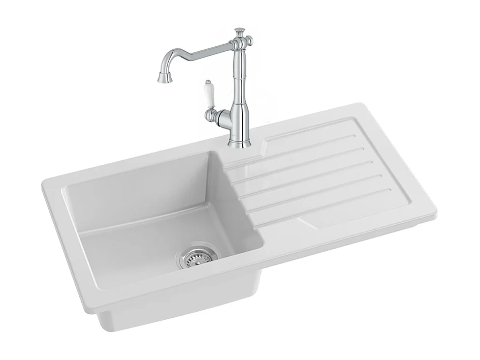 Evier à encastrer 1 bac JACOB DELAFON Gaspard + robinet cuisine Louise
