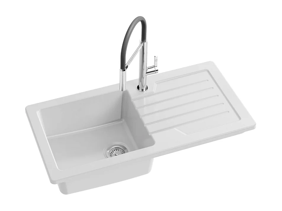 Evier à encastrer 1 bac JACOB DELAFON Gaspard + robinet cuisine Raphaël
