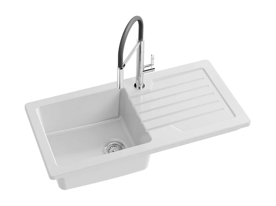 Evier à encastrer 1 bac JACOB DELAFON Gaspard + robinet cuisine Raphaël