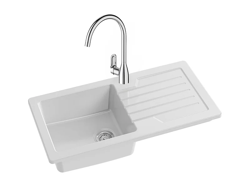 Evier à encastrer 1 bac JACOB DELAFON Gaspard + robinet cuisine Kumin