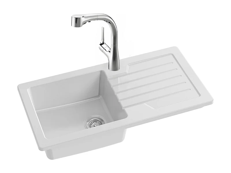 Evier à encastrer 1 bac JACOB DELAFON Gaspard + robinet cuisine Elate