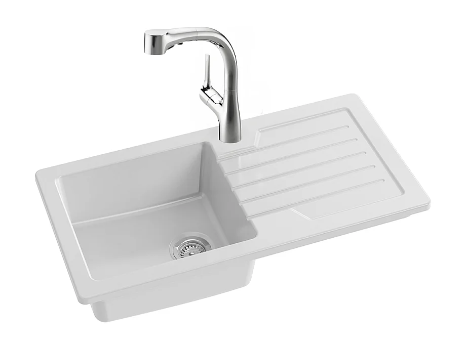 Evier à encastrer 1 bac JACOB DELAFON Gaspard + robinet cuisine Elate