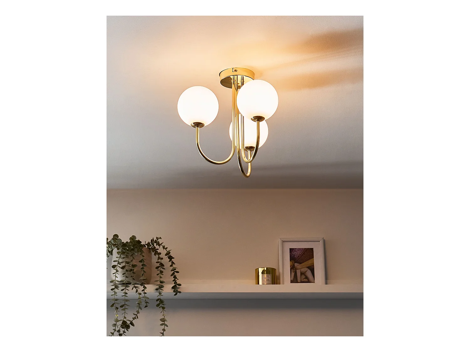 Lámpara de techo SHIRE Vidrio Blanco