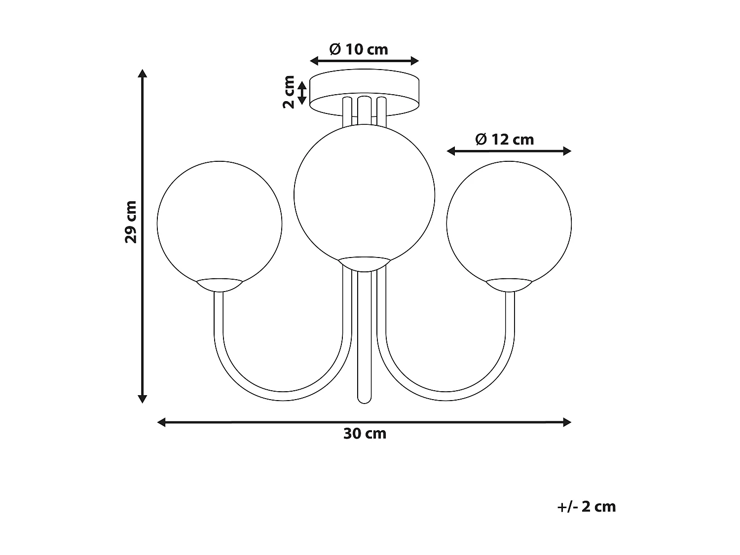 Plafondlamp SHIRE Glas Wit