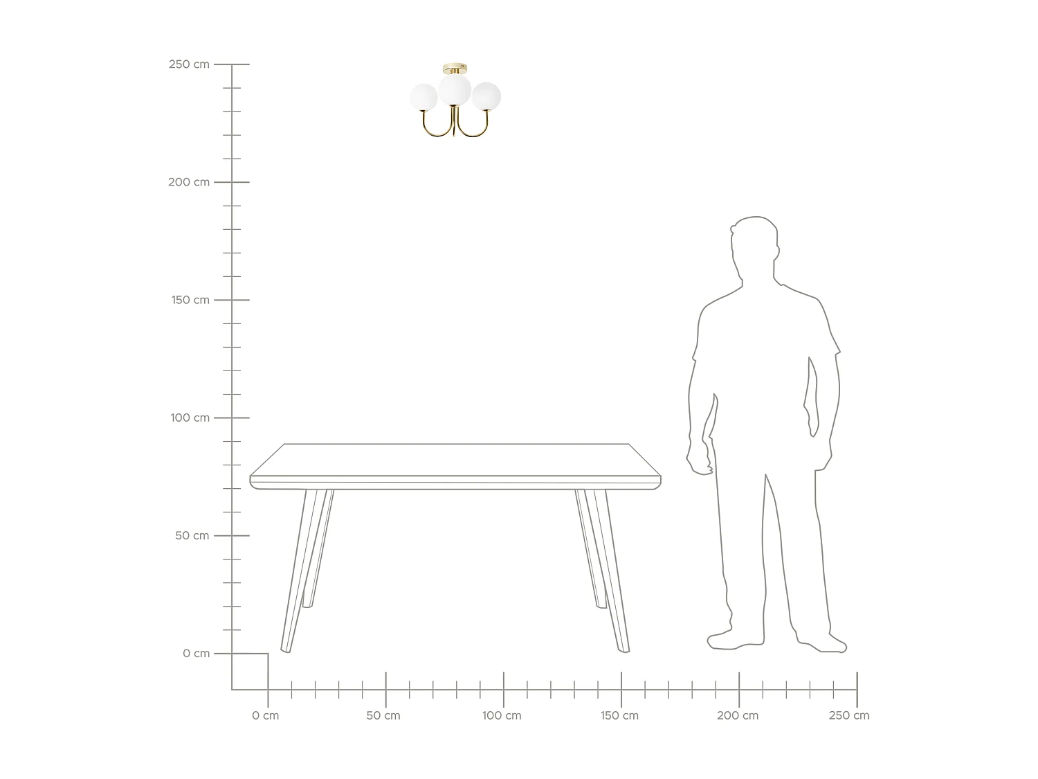 Plafondlamp SHIRE Glas Wit