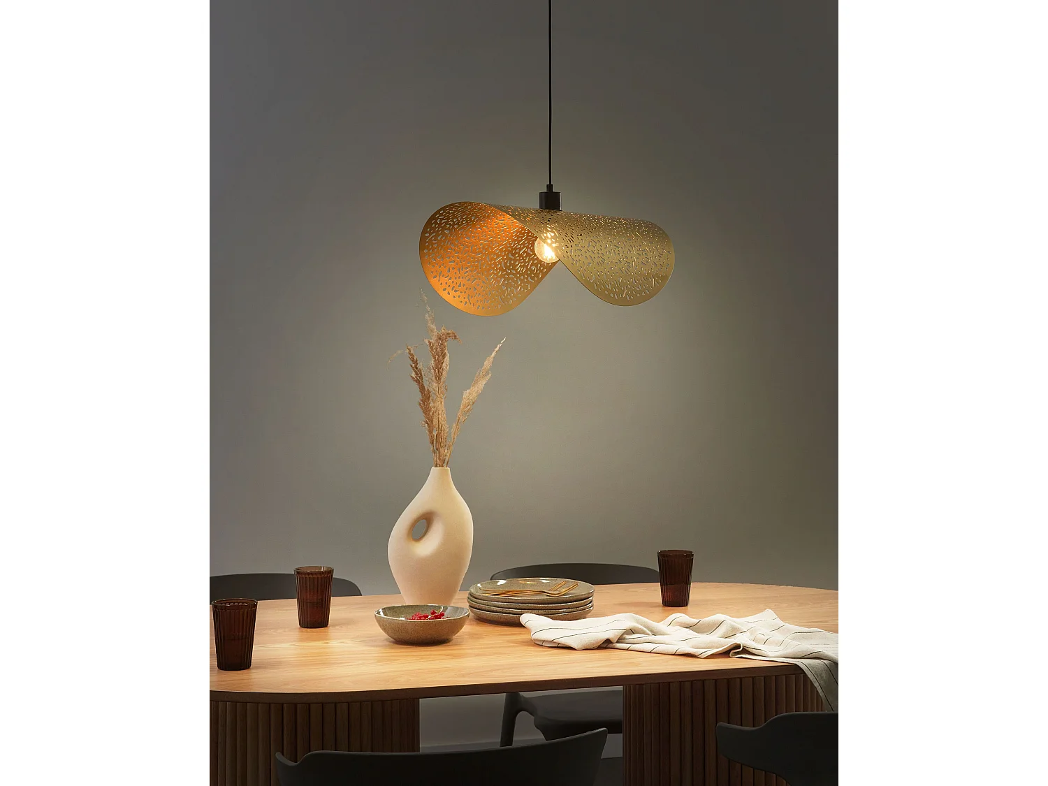 Lampe suspension KRISHNA Métal Doré