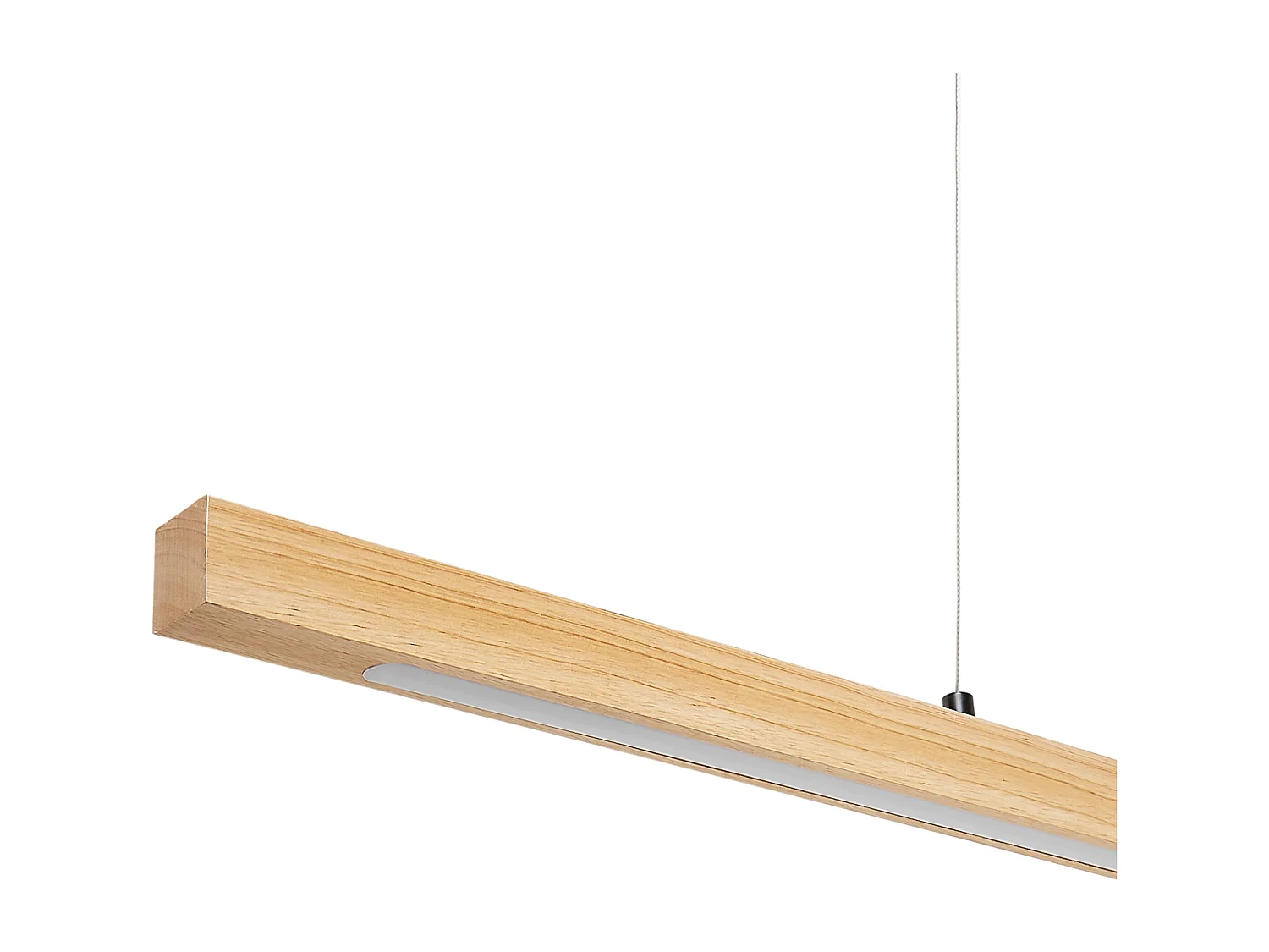 Lampe LED suspendue STEWARTS Avec télécommande Avec variateur Bois de chêne Marron clair