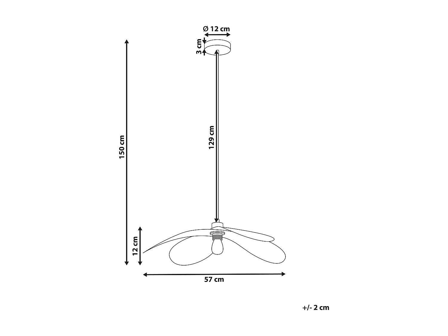 Candeeiro suspenso KOSHI Metal Preto