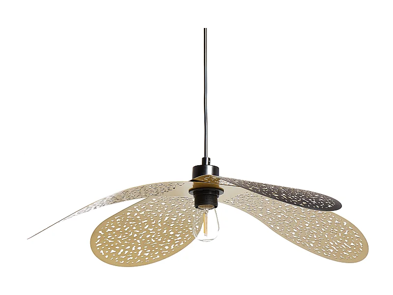 Hängelampe aus Rattan weiß / beige Boho Stil modern Lunga