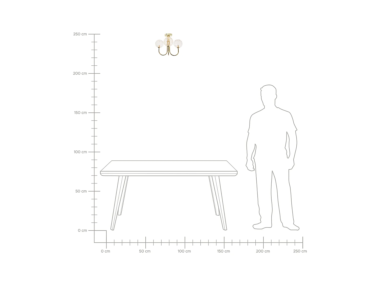 Lámpara de techo ANADYR Vidrio Beige