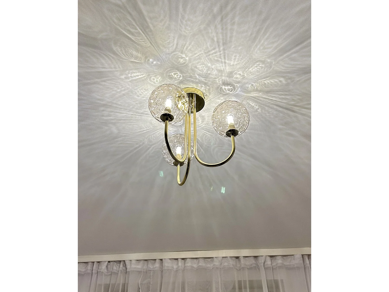 Plafonnier ANADYR Verre Beige