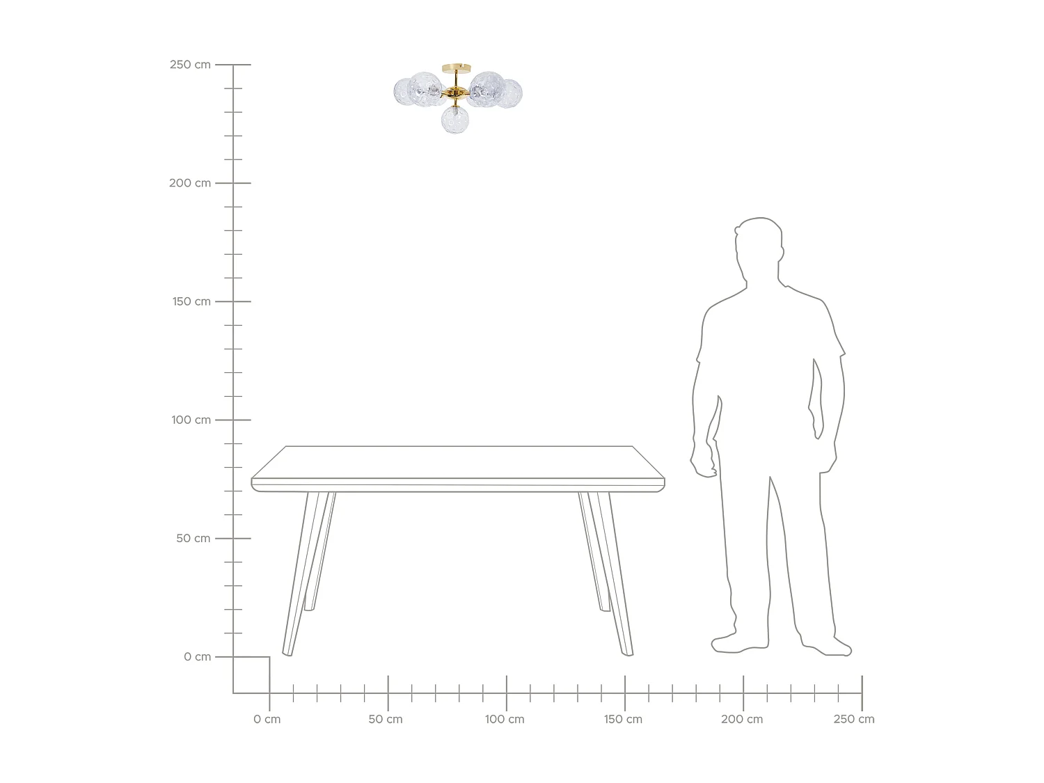 Plafondlamp ANADYR Glas Blauw