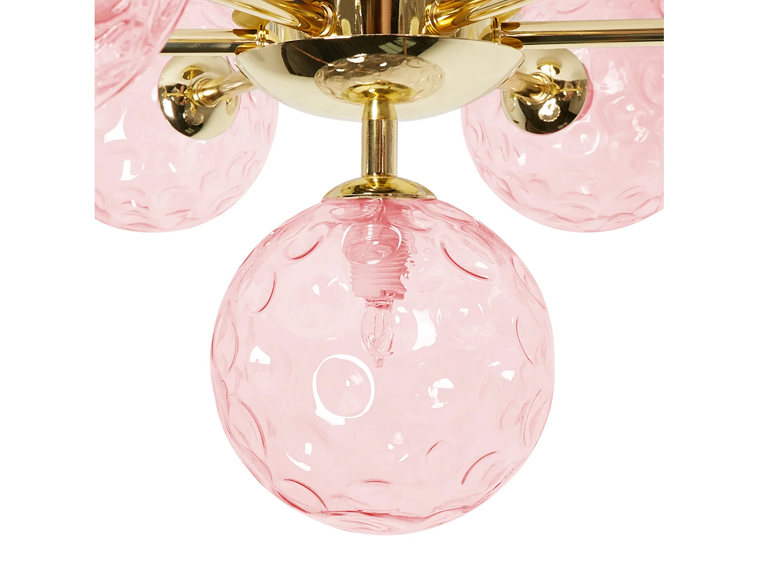 Iluminação de tecto ANADYR Vidro Rosa