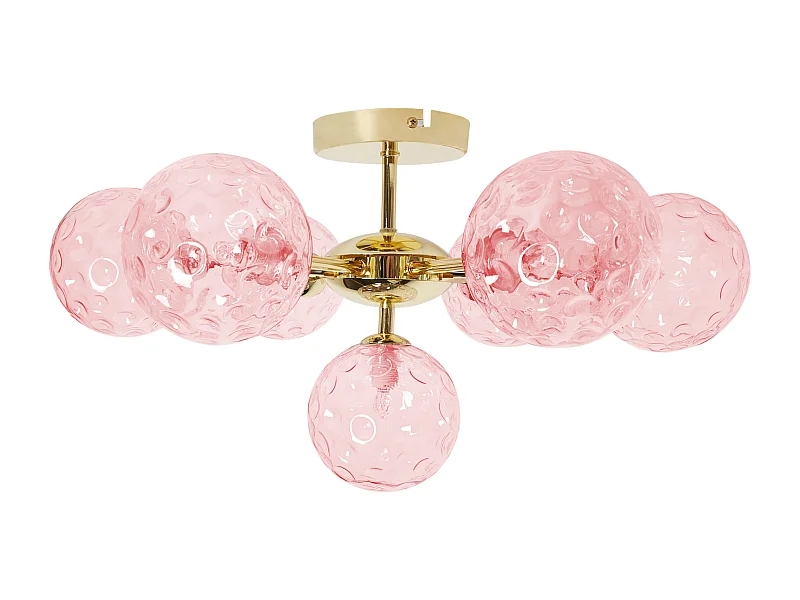 Iluminação de tecto ANADYR Vidro Rosa