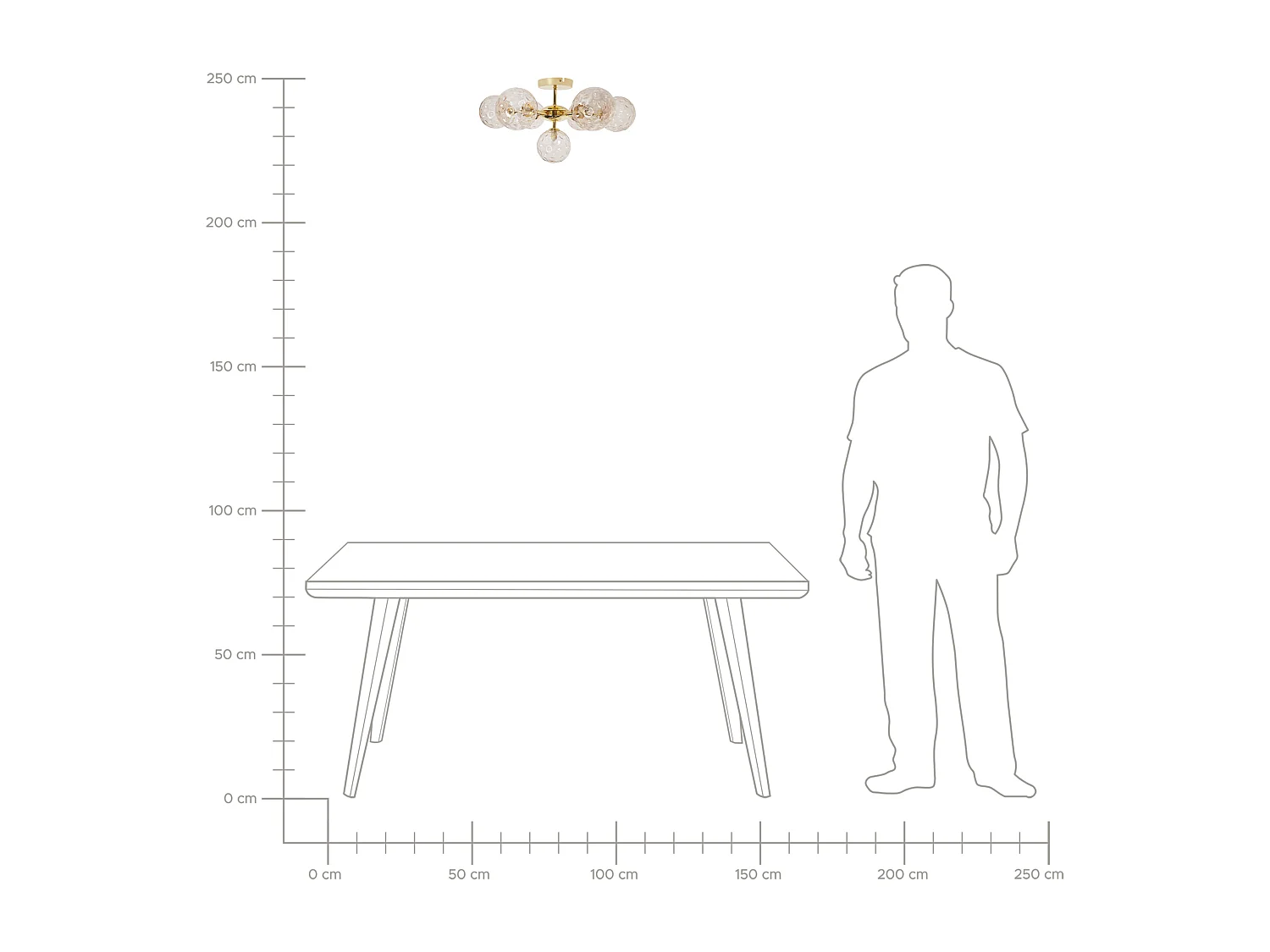 Plafonnier ANADYR Verre Beige