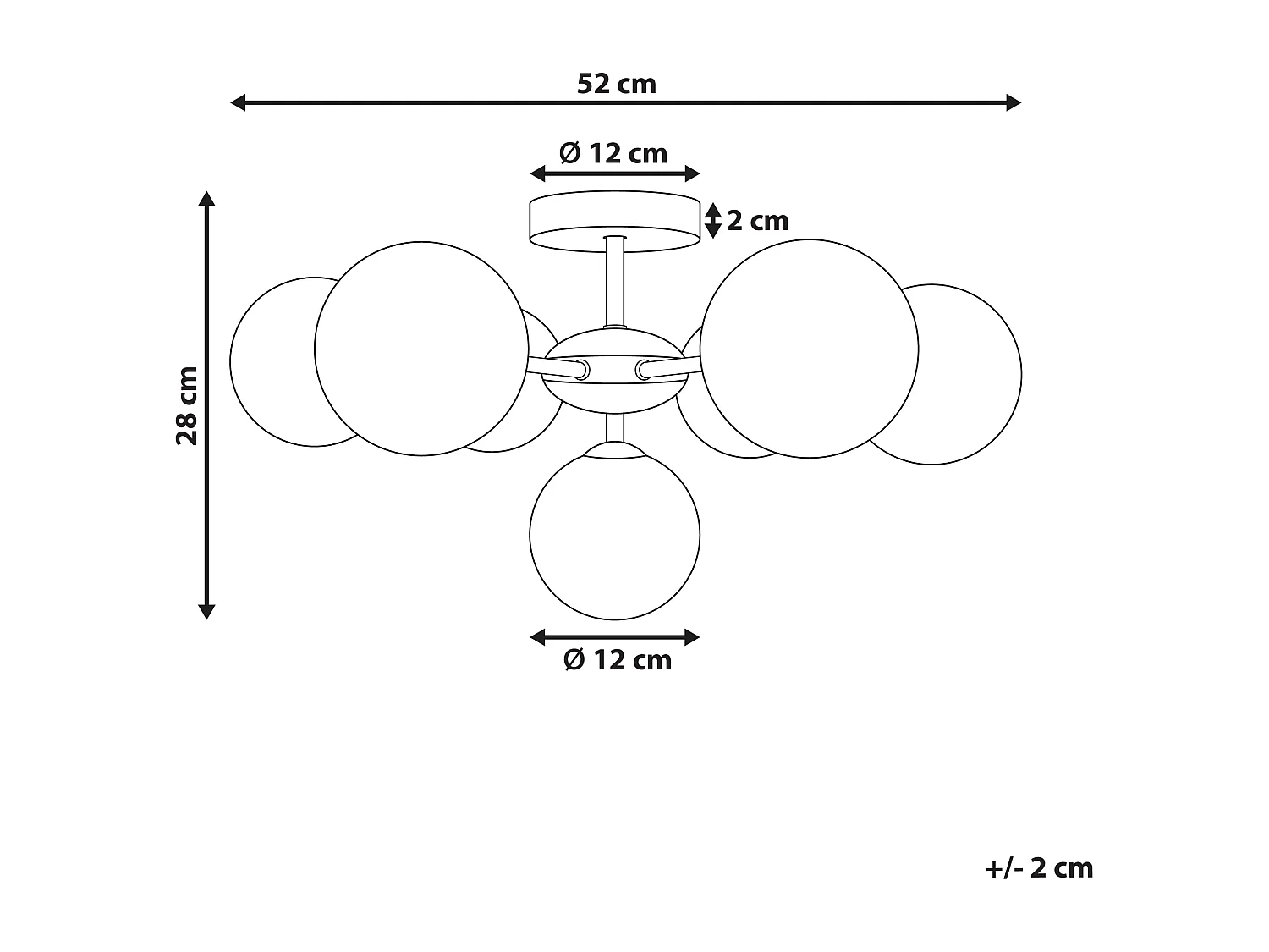 Iluminação de tecto ANADYR Vidro Creme