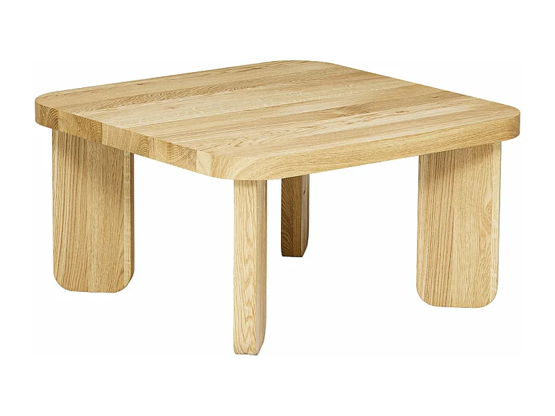 Couchtisch aus massivem Eichenholz - L50*B50*H37 stabil & modern