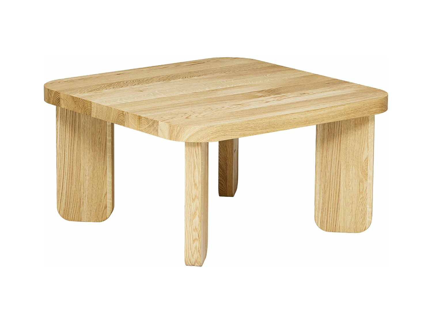 Couchtisch aus massivem Eichenholz - L70*B70*H37 stabil & modern