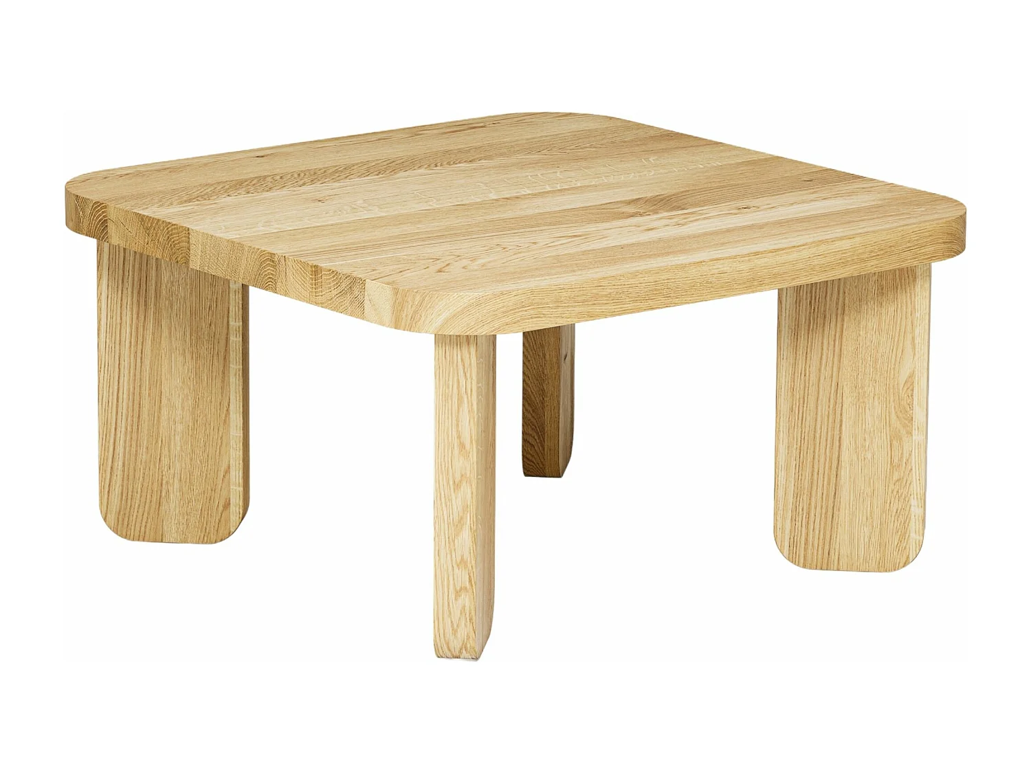 Couchtisch aus massivem Eichenholz - L70*B70*H37 stabil & modern