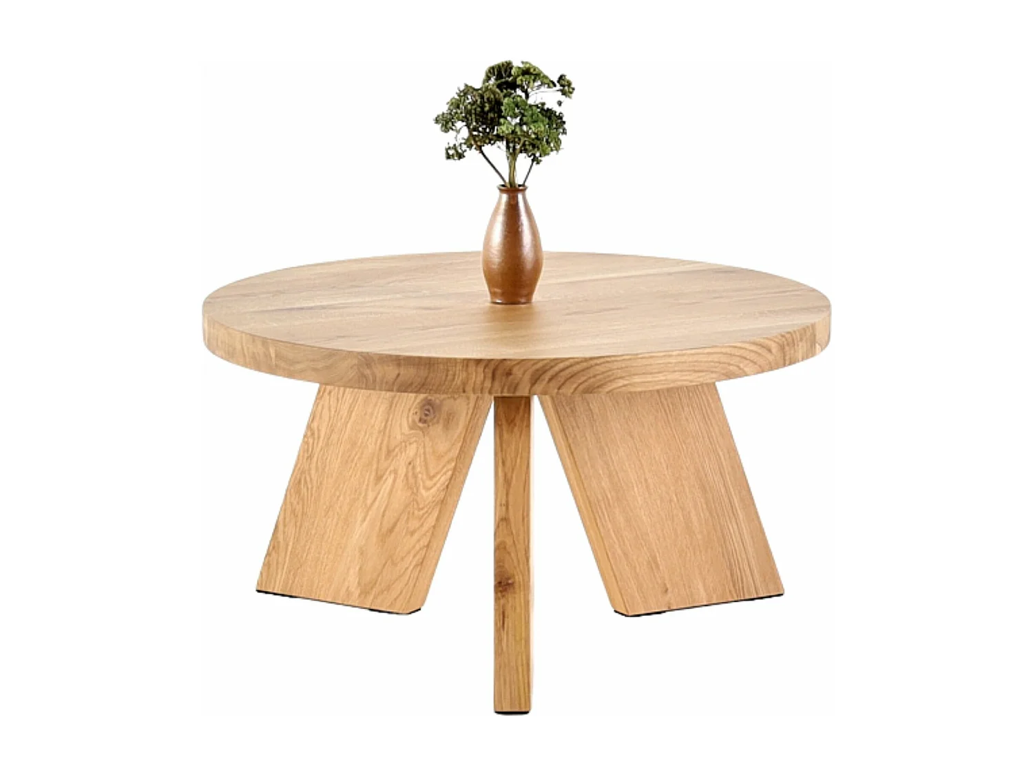 Couchtisch aus massivem Eichenholz - L70*B70*H37 stabil & modern