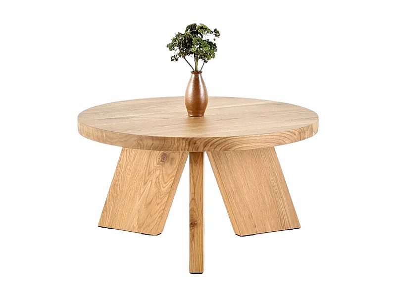 Couchtisch aus massivem Eichenholz - L70*B70*H37 stabil & modern