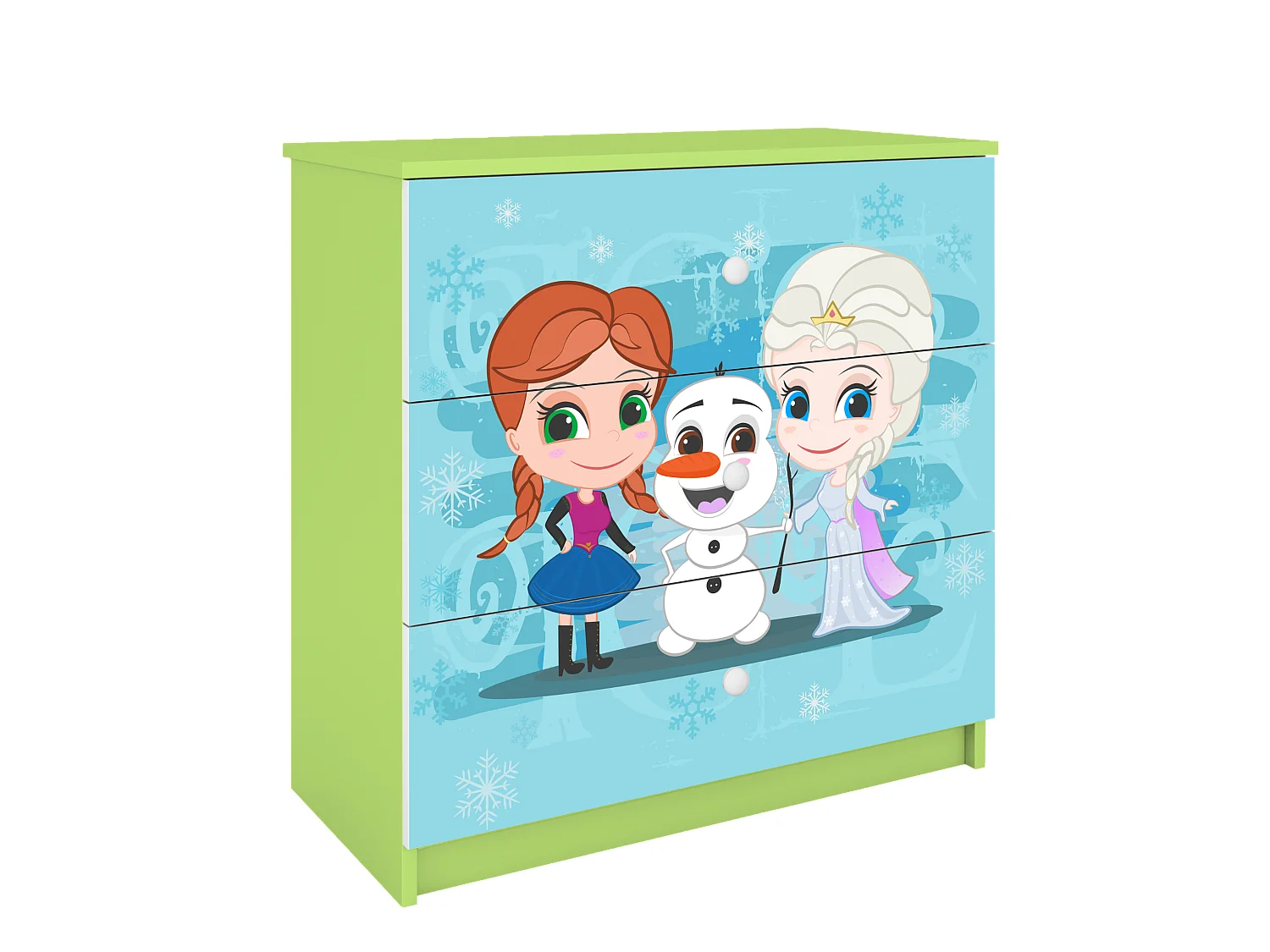 Kinderkommode mit Schubladen Eisberg in der Farbe Grün Babydreams