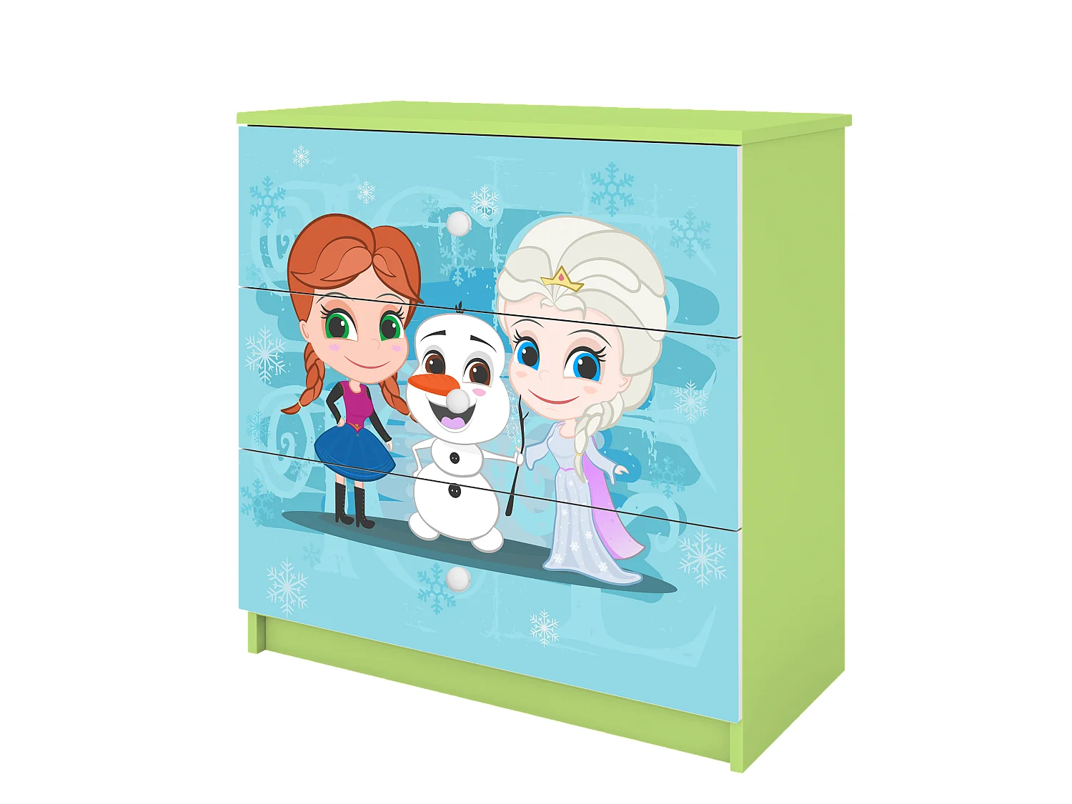 Kinderkommode mit Schubladen Eisberg in der Farbe Grün Babydreams