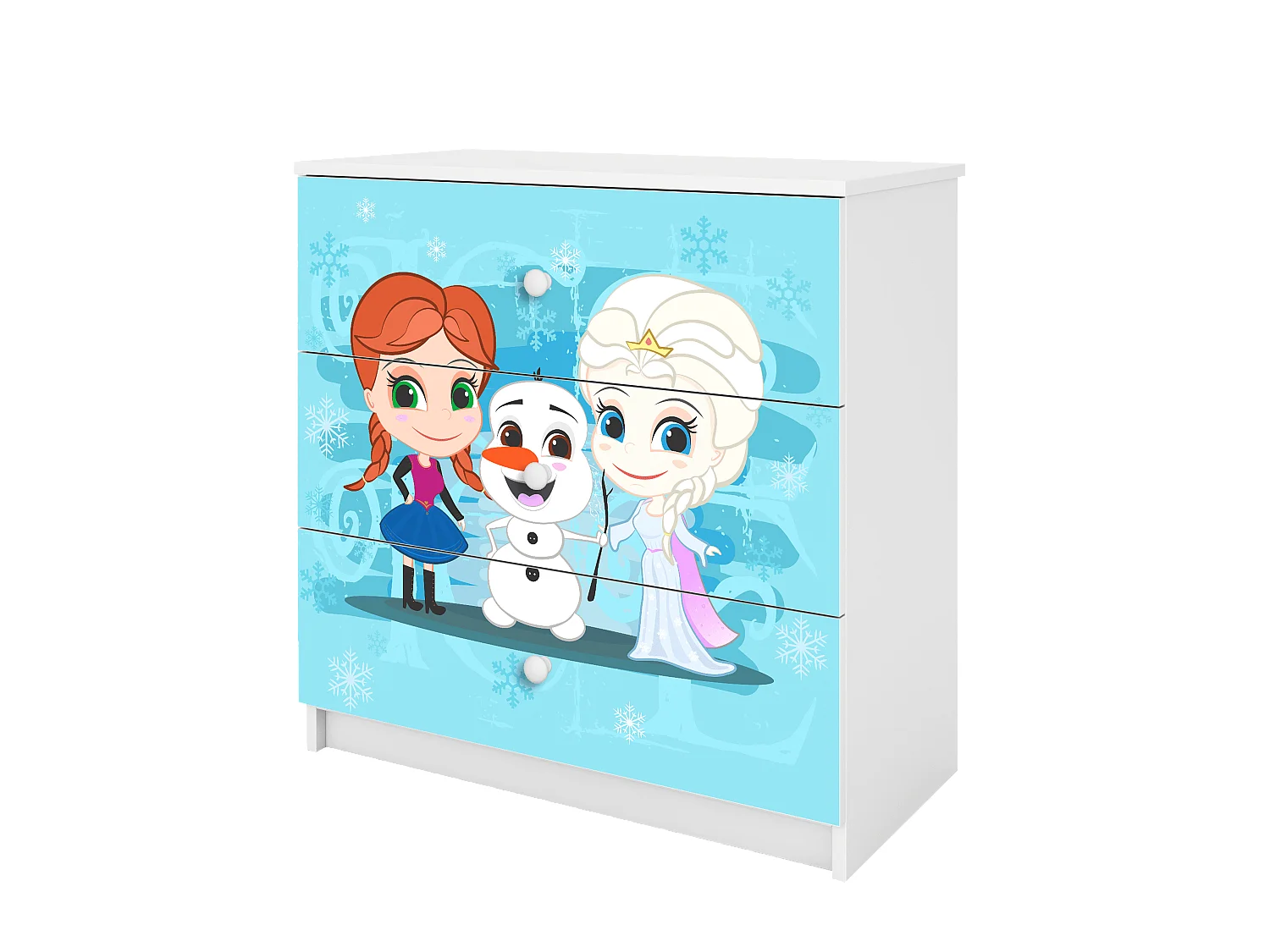 Kinderkommode mit Schubladen Eisberg in der Farbe Weiß Babydreams