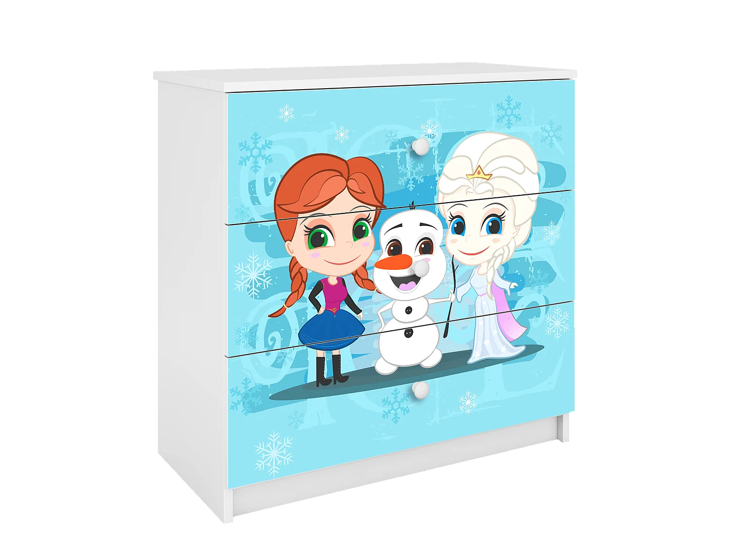 Kinderkommode mit Schubladen Eisberg in der Farbe Weiß Babydreams