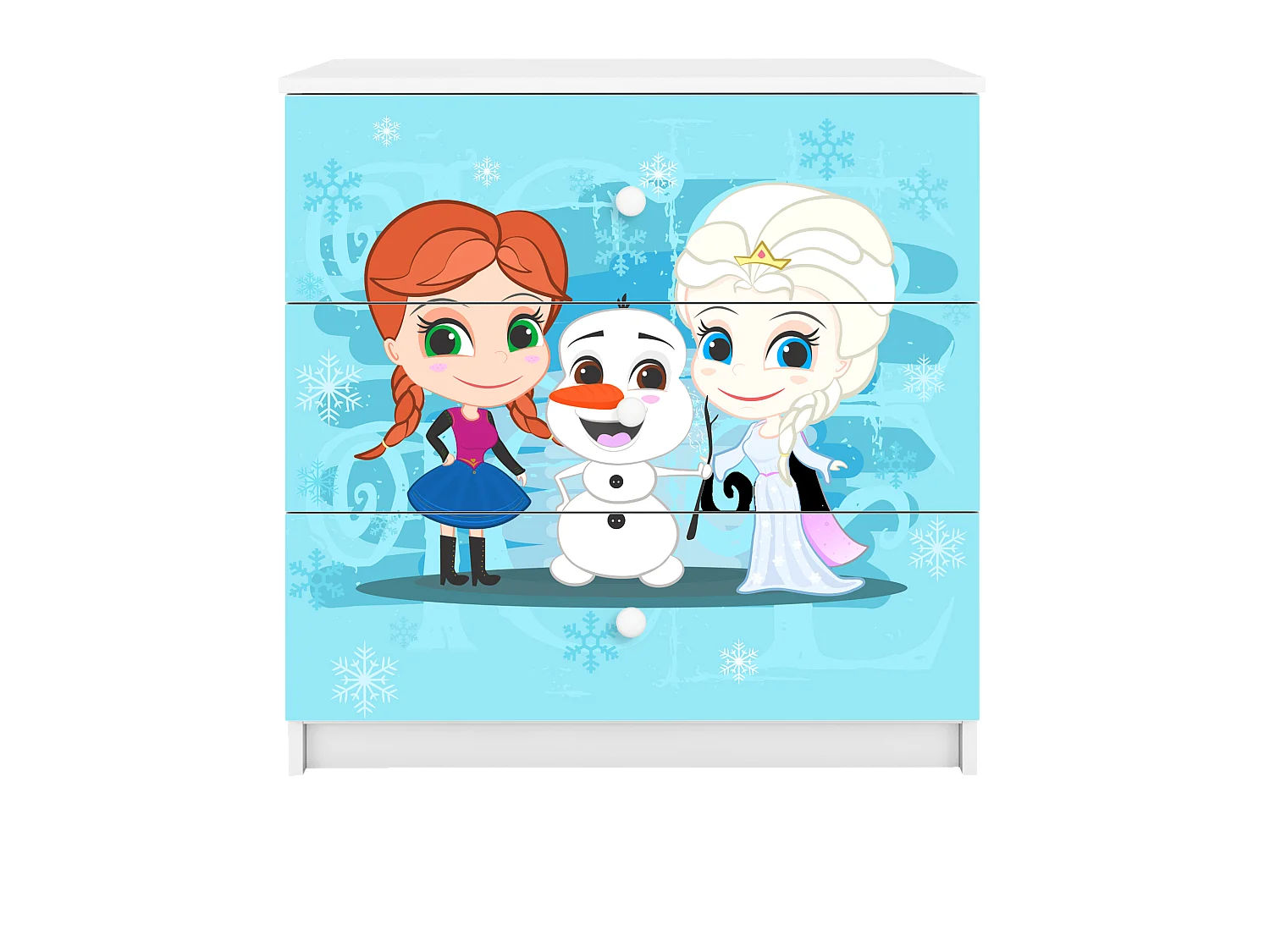 Kinderkommode mit Schubladen Eisberg in der Farbe Weiß Babydreams