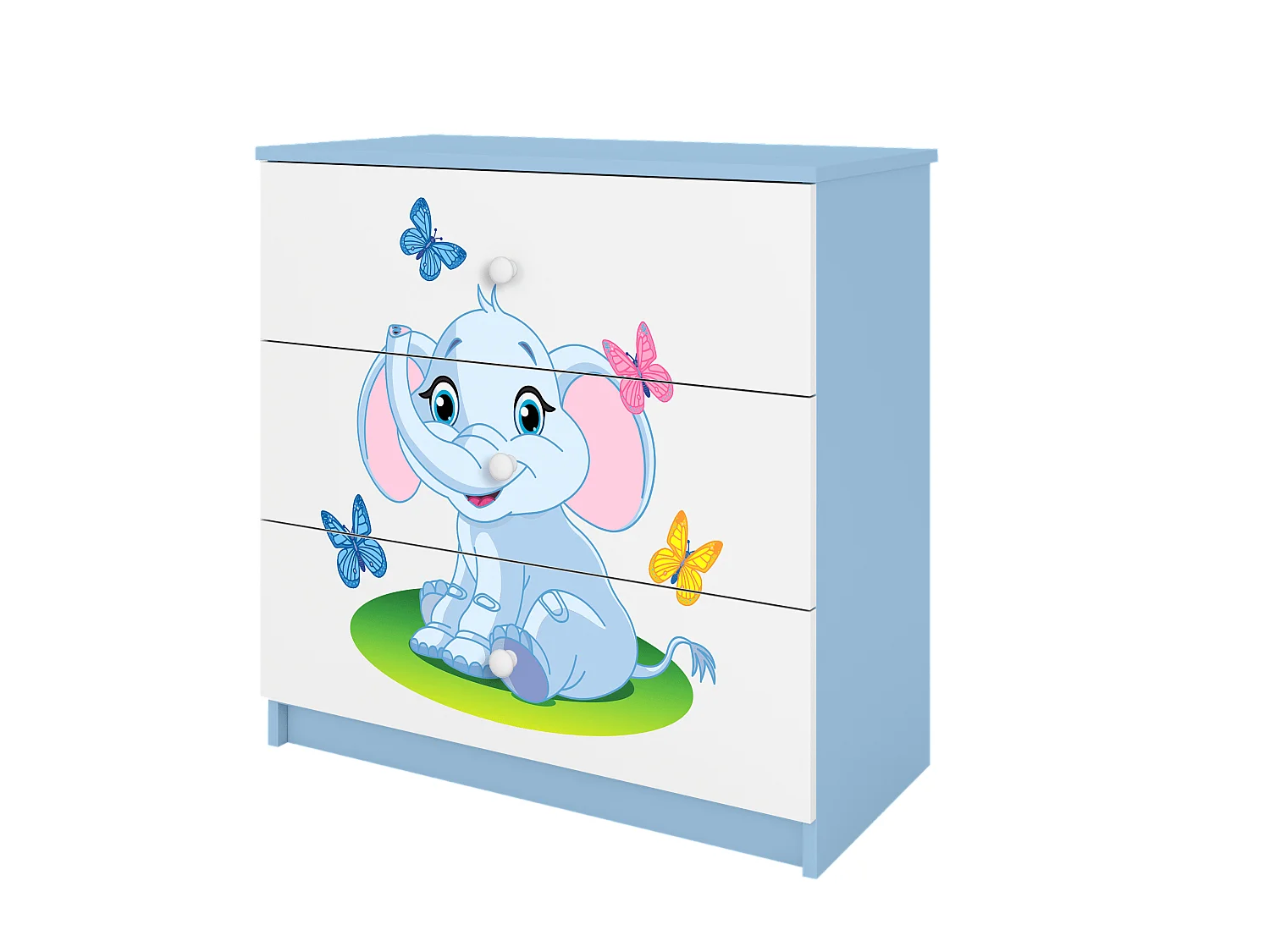 Commode pour enfants avec tiroirs Élément de couleur bleue Babydreams