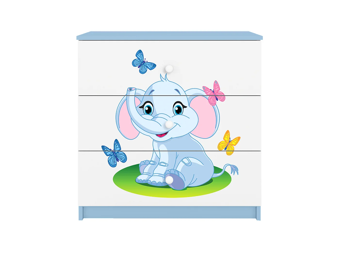 Commode pour enfants avec tiroirs Élément de couleur bleue Babydreams