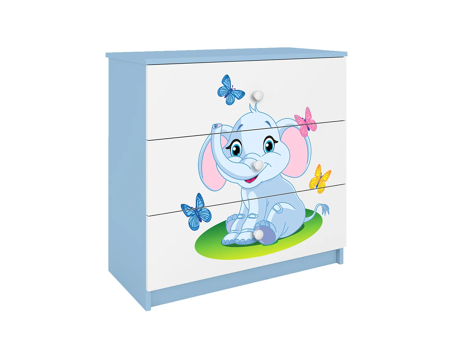 Commode pour enfants avec tiroirs Élément de couleur bleue Babydreams