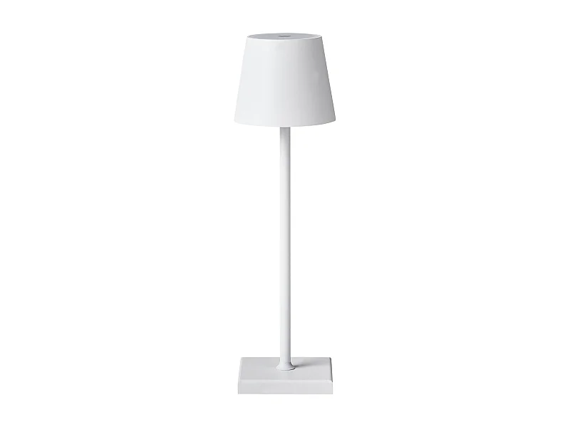Lampada da tavolo senza fili a LED BACEIRO con dimmer Metallo Bianco
