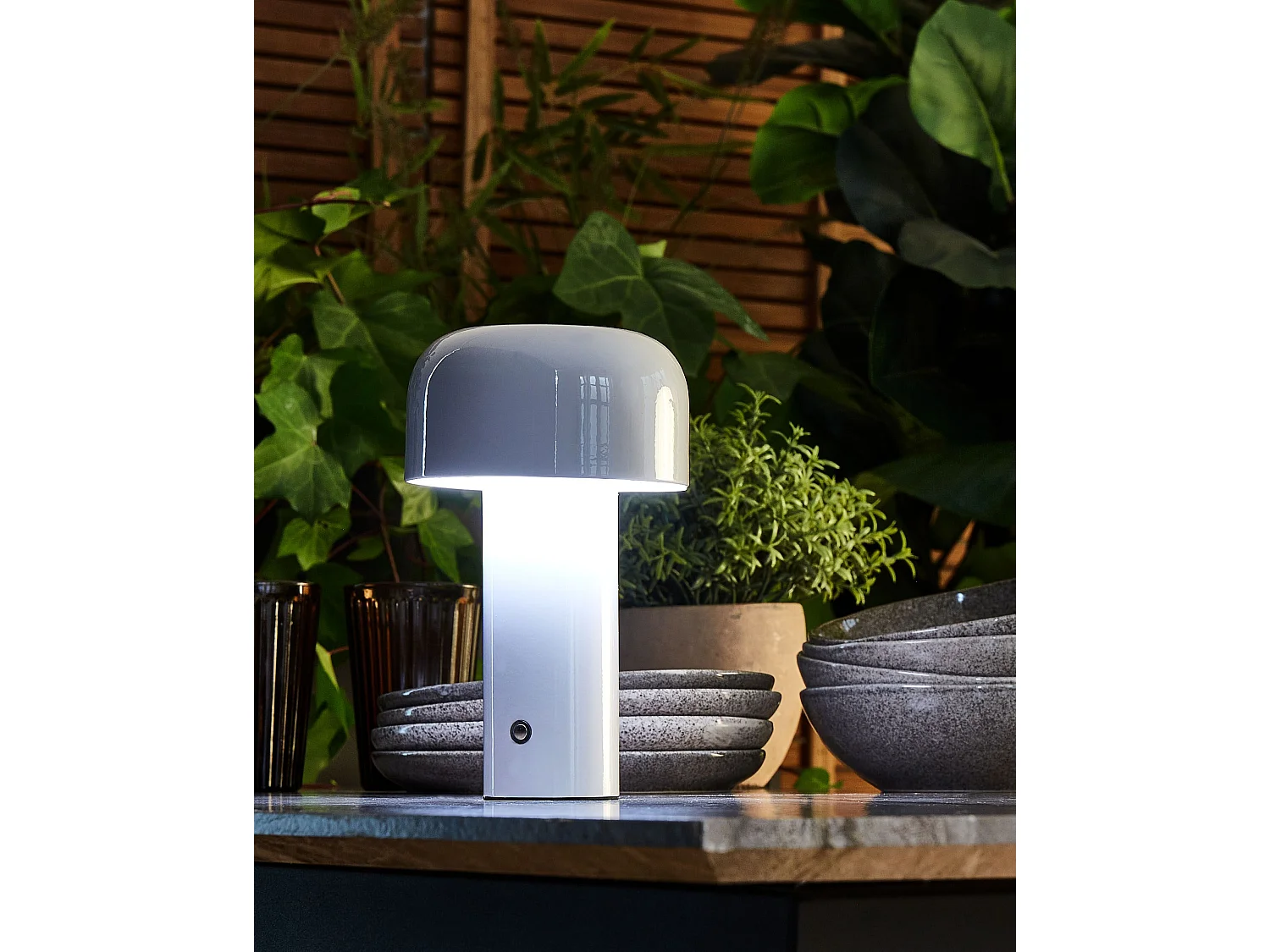 Lampe de table LED sans fil BESOS Avec variateur Métal Blanc