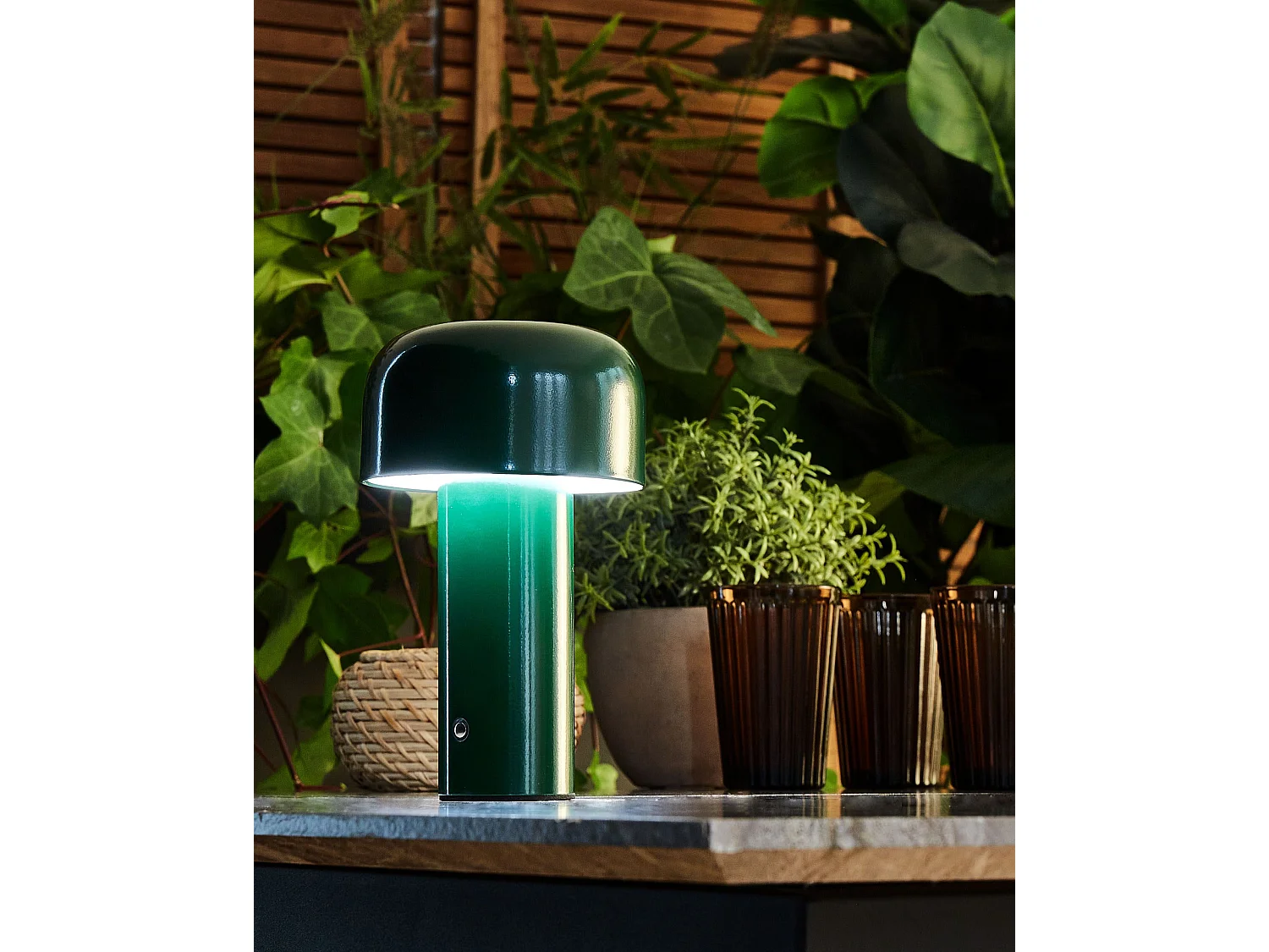 LED draadloze tafellamp BESOS Met dimmer Metaal Groen