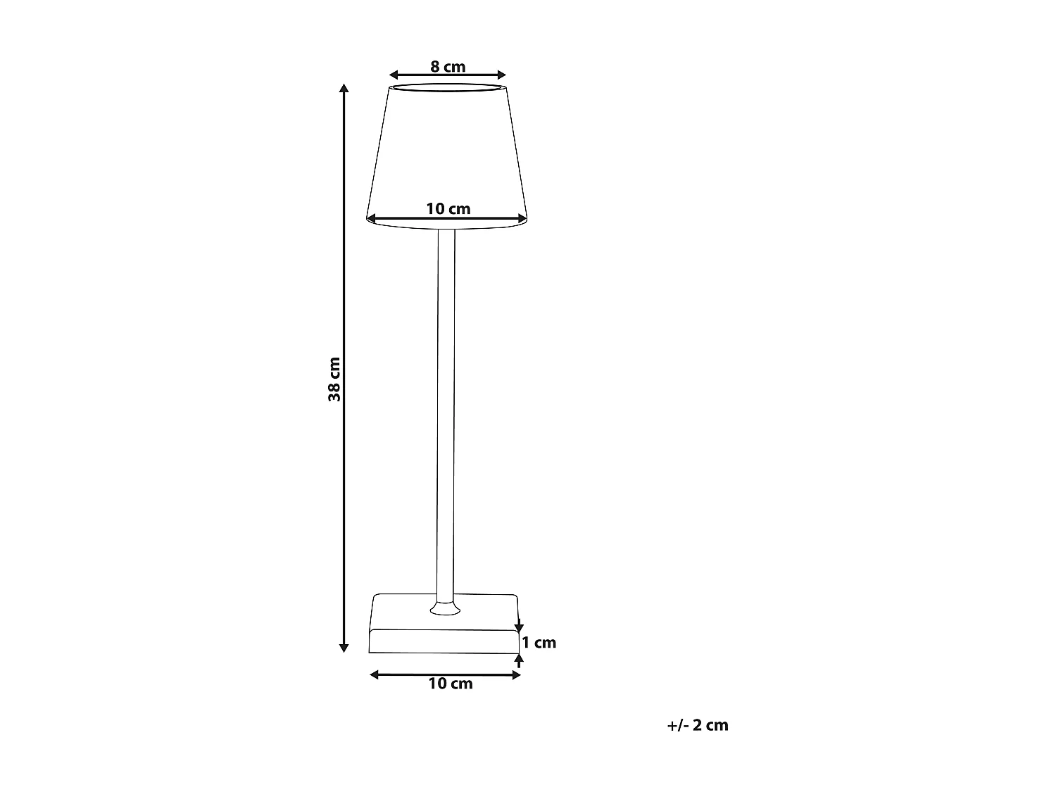 Lampada da tavolo senza fili a LED BACEIRO con dimmer Metallo Verde
