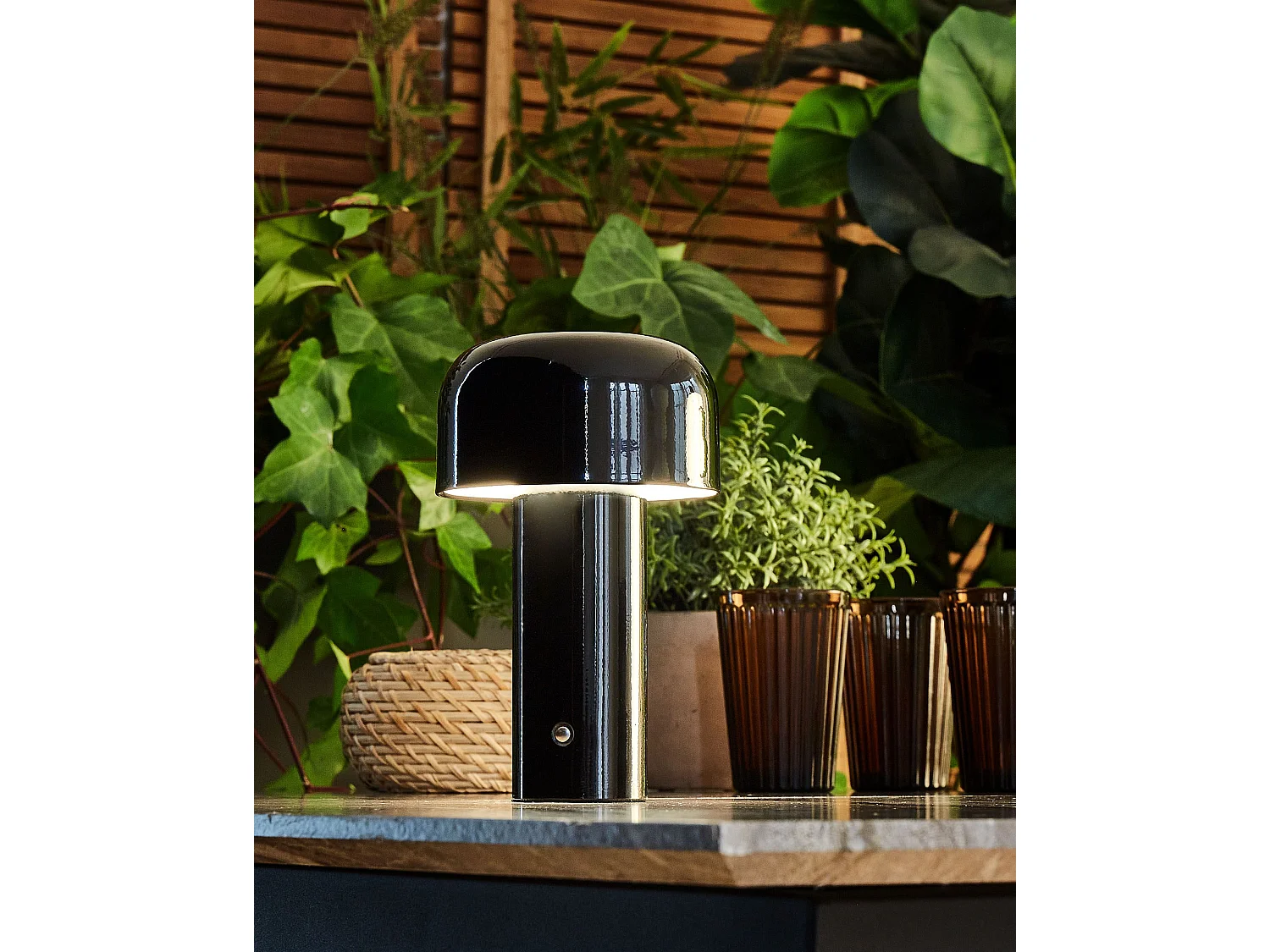 Lampe de table LED sans fil BESOS Avec variateur Métal Noir