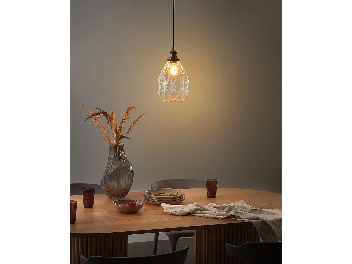 Hängelampe COOSA Glas Transparent