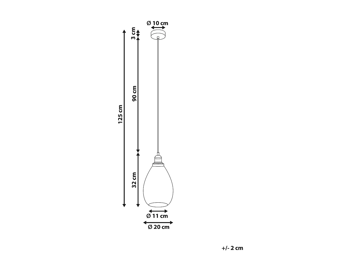 Hanglamp COOSA Glas Transparant
