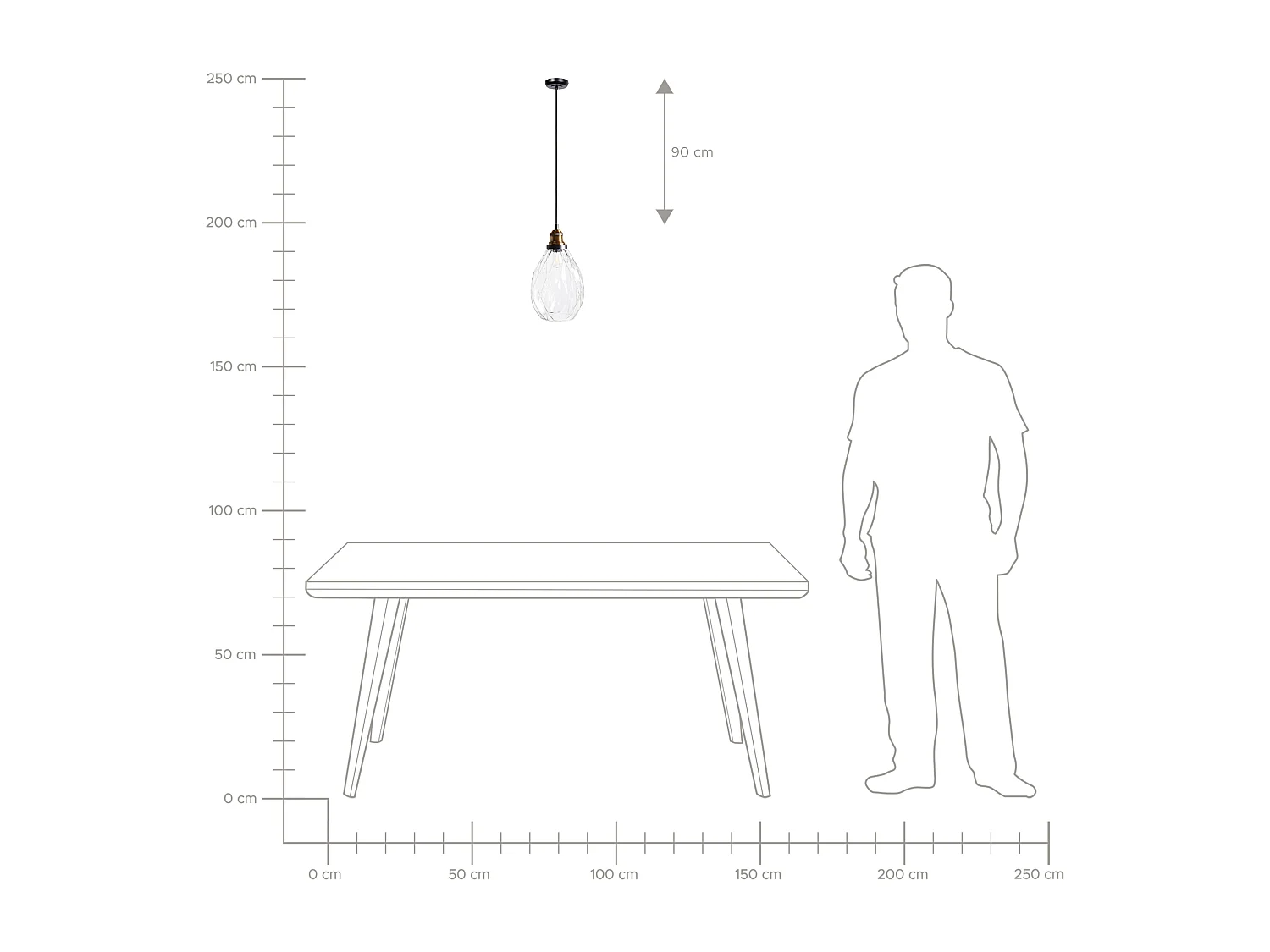 Lampe suspension COOSA Verre Transparent