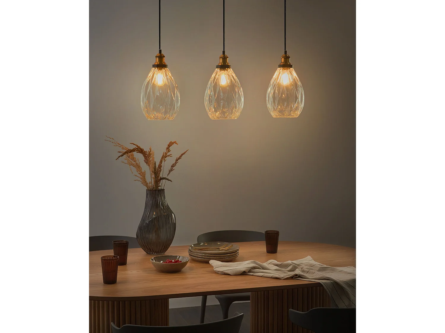 Lampe suspension COOSA Verre Transparent