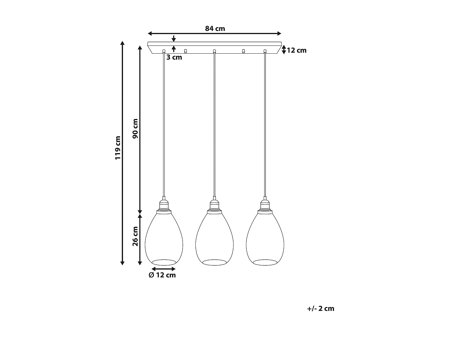 Lampe suspension COOSA Verre Transparent